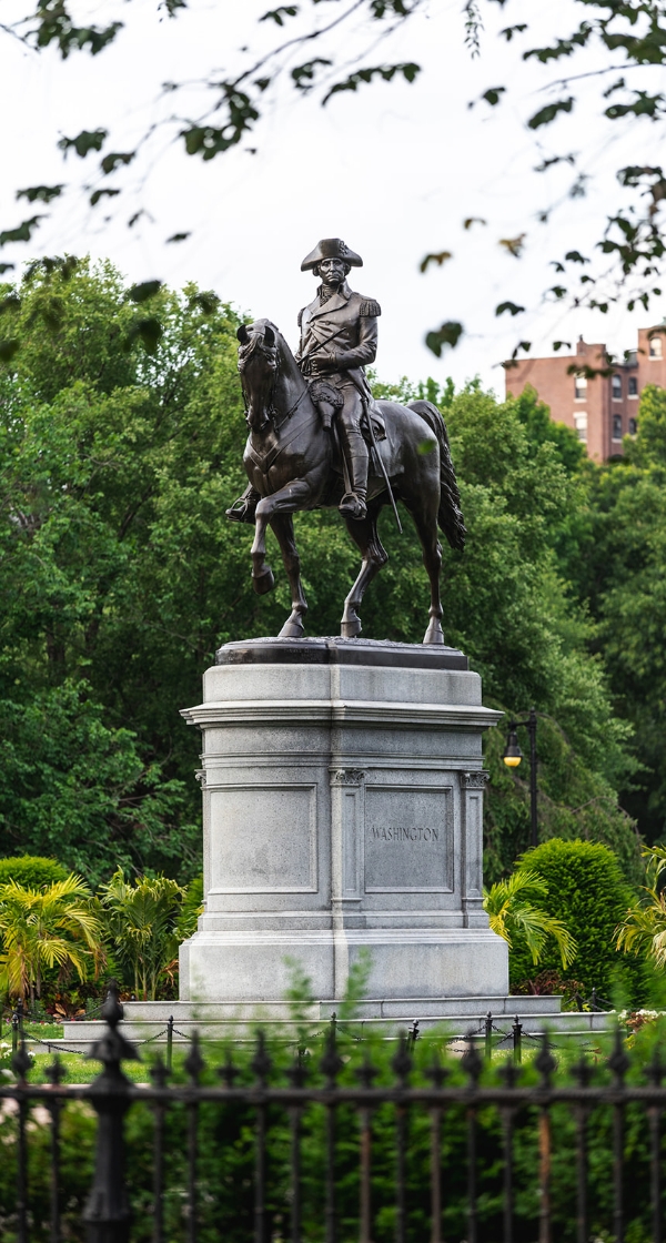 george washington equestrian statue municipal park boston massachusetts